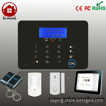 ASK Mobile apps Andriod/IOS touch GSM home alarm system ,Intelligent infrared pir detector